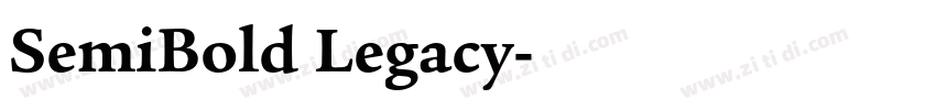 SemiBold Legacy字体转换